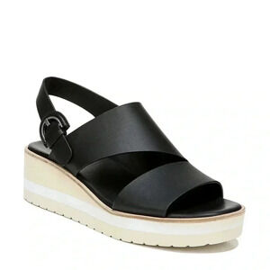 Vince Black and White Platform Sandals